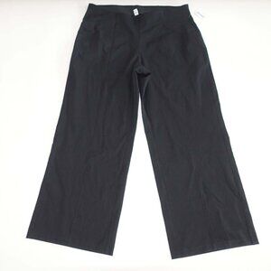 Old Navy Women's High Rise Pixie Wide Leg Pull On Pants Size XXL Tall NWT Black